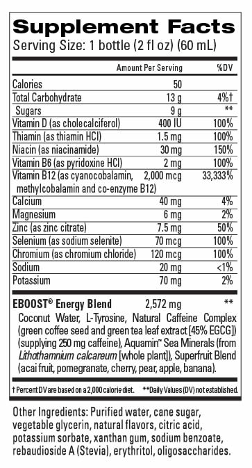 eboost energy shot ingredients