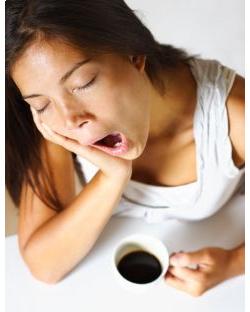 Insomnia is a common symptom of too much caffeine